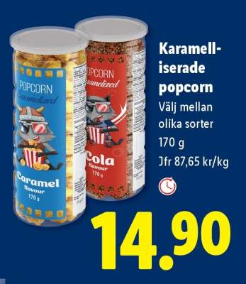 Karamelliserade popcorn