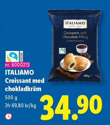 ITALIAMO Croissant med chokladkräm
