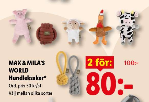 MAX & MILA’S WORLD Hund leksaker