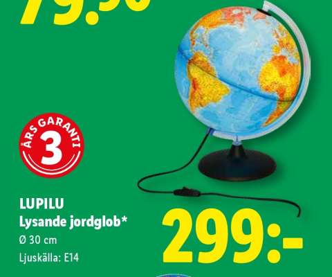 LUPILU Lysande jordglob