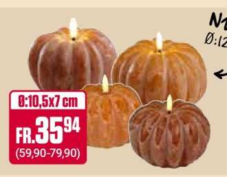 Pumpkin-shaped candles