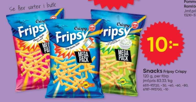 Snacks Fripsy Crispy