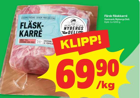 Färsk fläskkarré