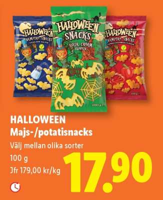 Halloween Majs-/potatissnacks