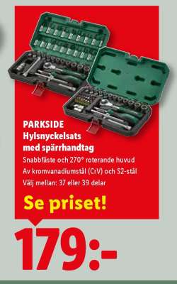 PARKSIDE Hylsnyckelsats med spärrhandtag