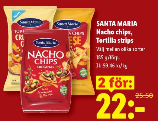 SANTA MARIA Nacho chips, Tortilla strips
