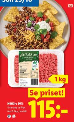 Nötfärs 20%