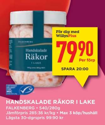 Handskalade Räkor i Lake
