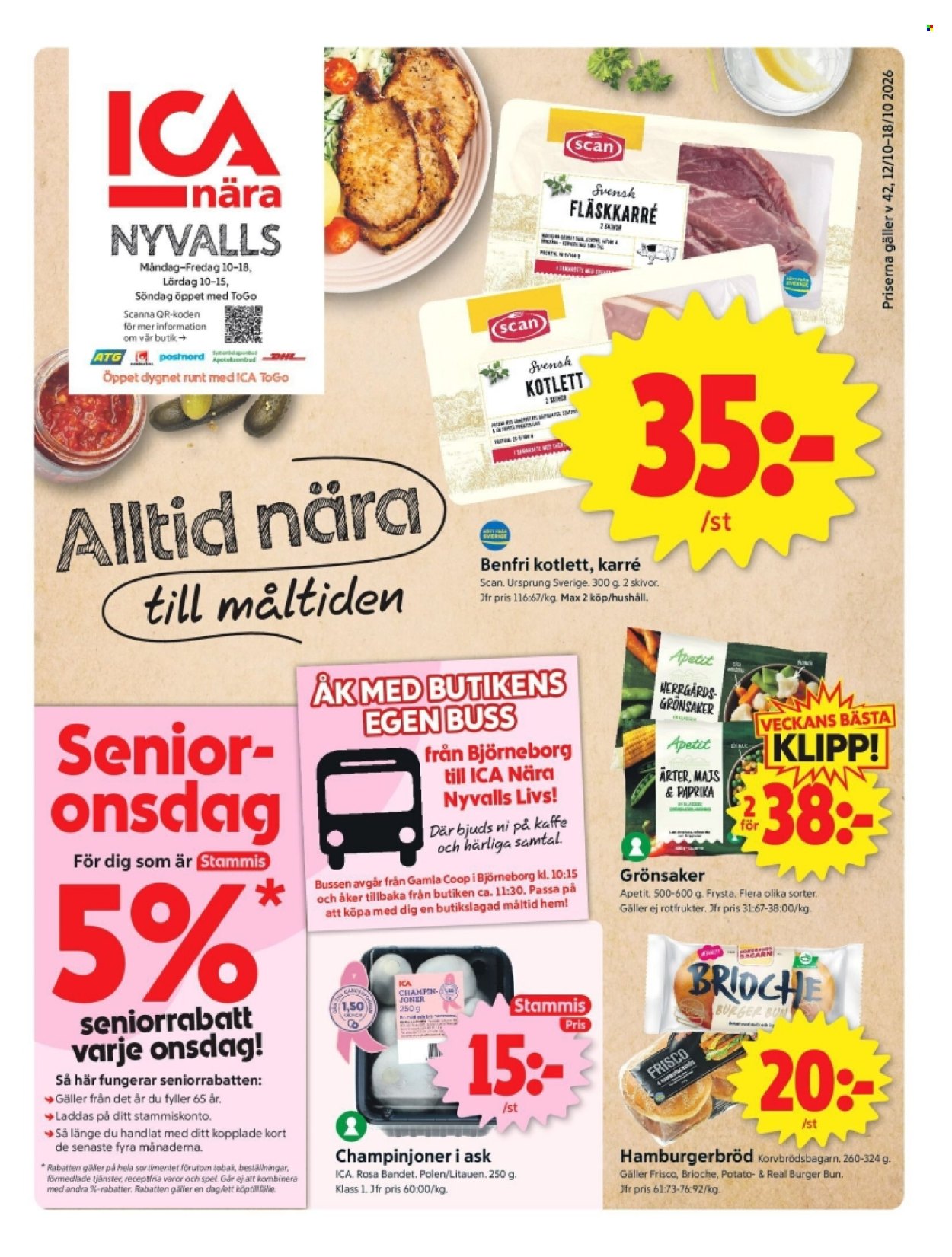 ICA reklamblad - 12/10 2026 - 18/10 2026. Sida 1