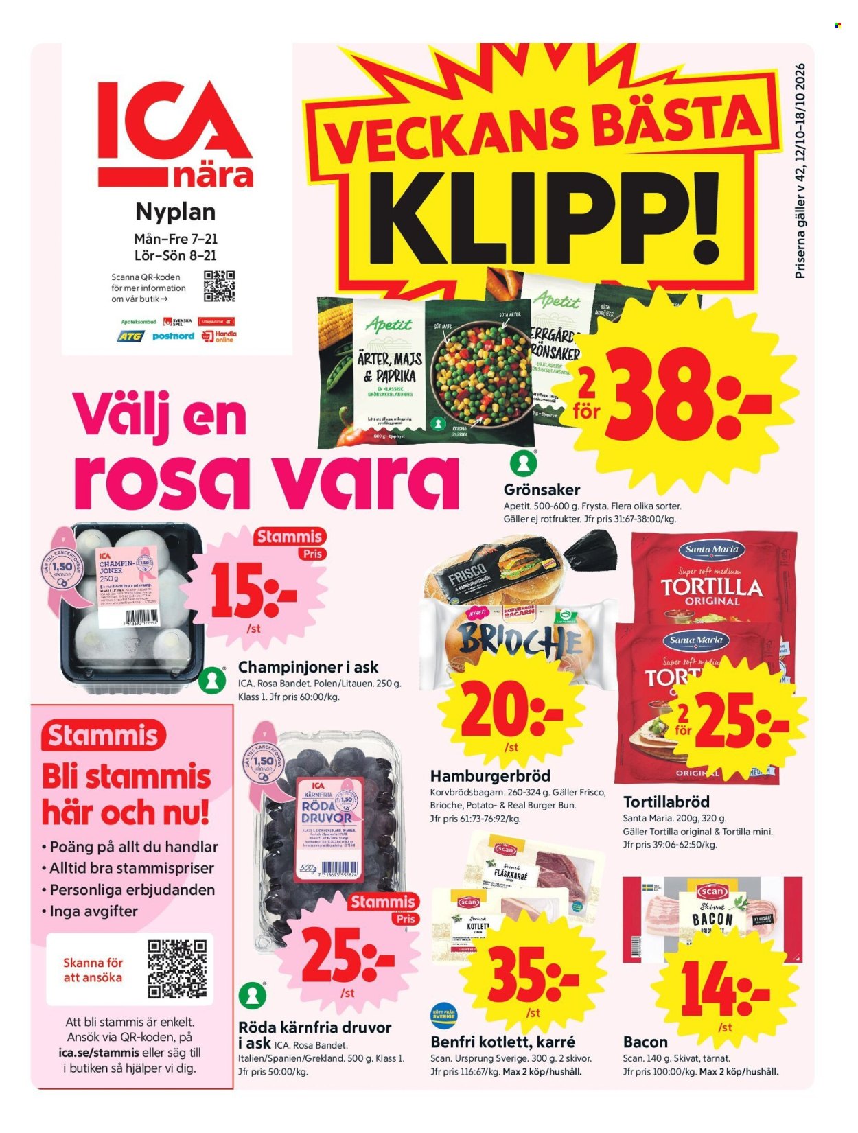 ICA reklamblad - 12/10 2026 - 18/10 2026. Sida 1