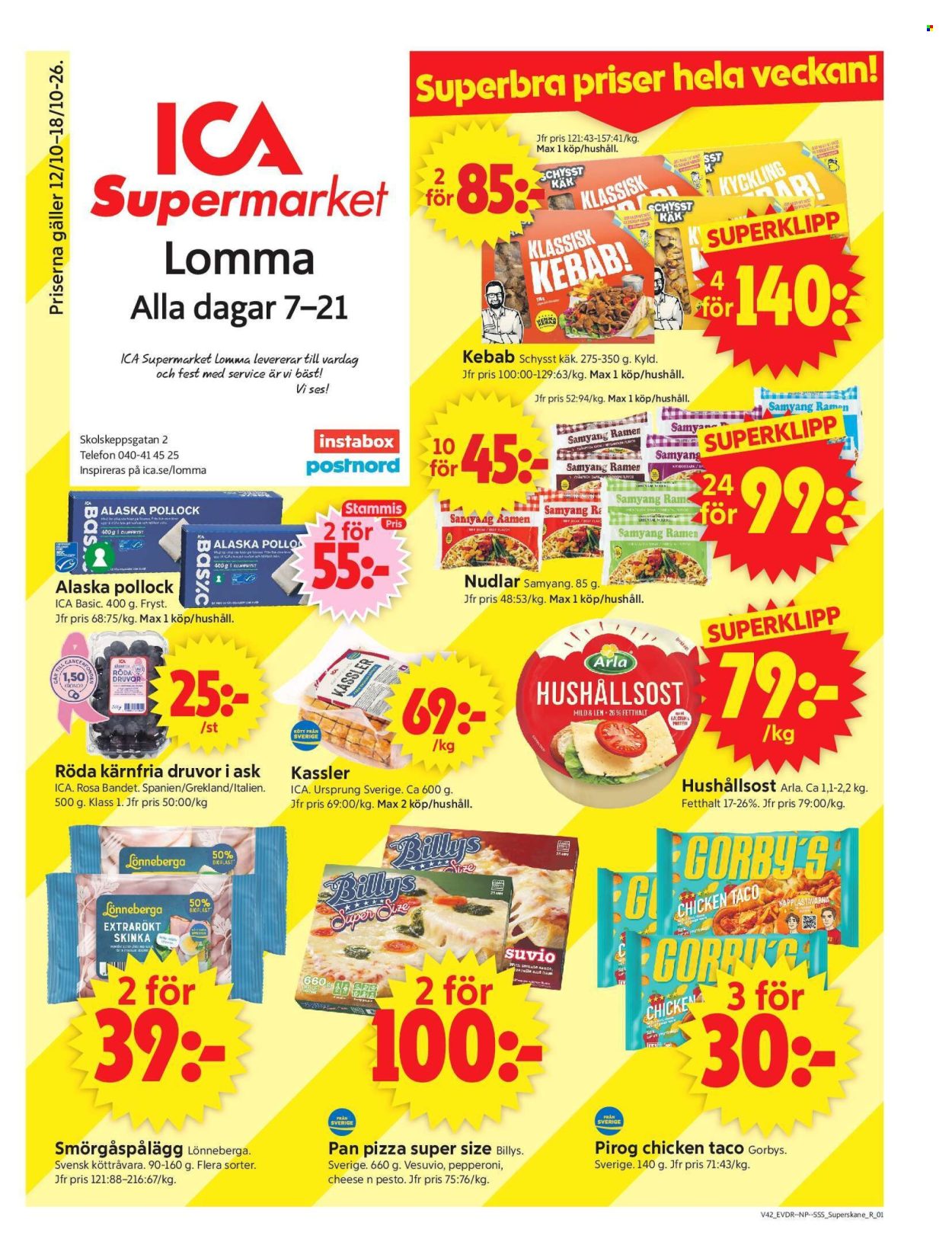 ICA reklamblad - 12/10 2026 - 18/10 2026. Sida 1