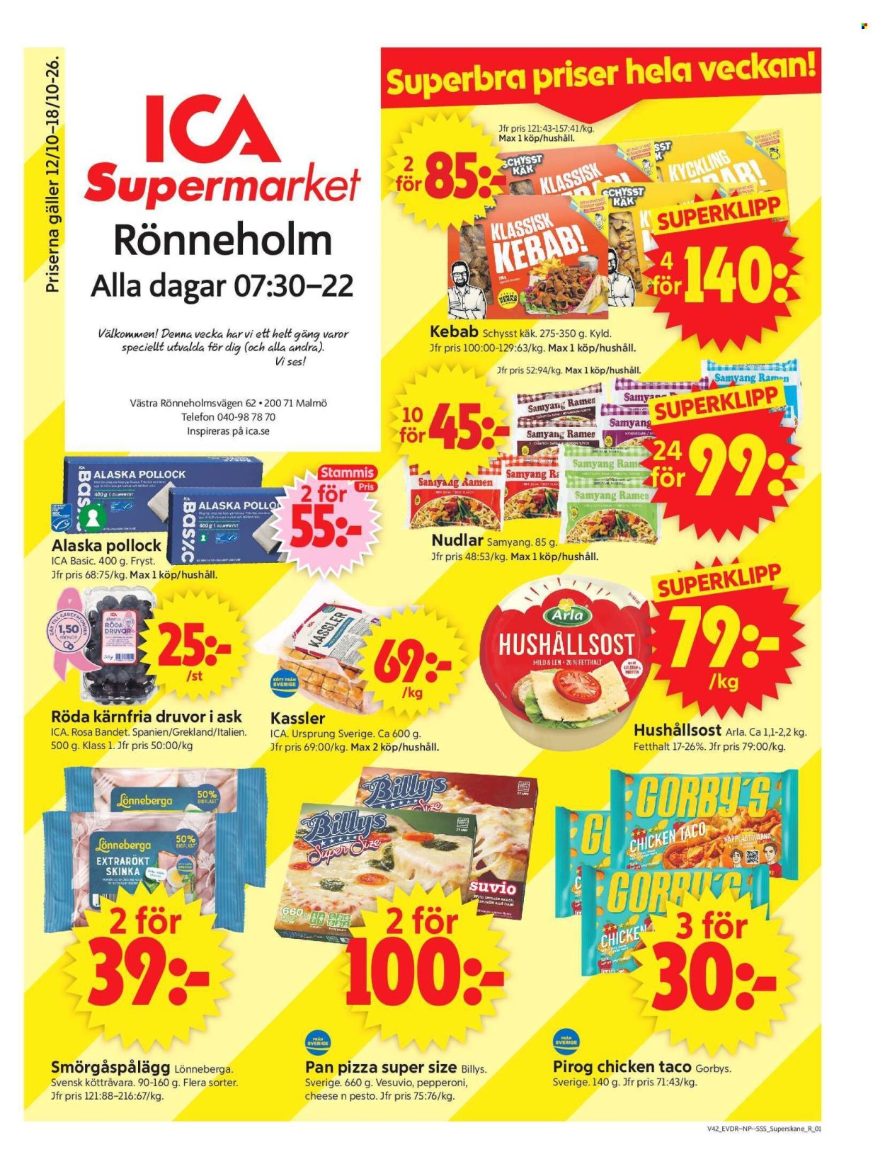 ICA reklamblad - 12/10 2026 - 18/10 2026. Sida 1