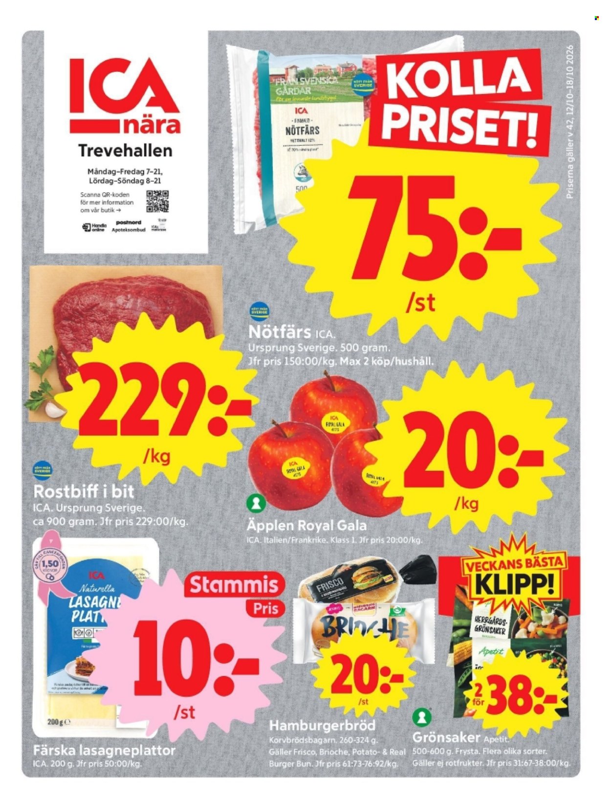 ICA reklamblad - 12/10 2026 - 18/10 2026. Sida 1