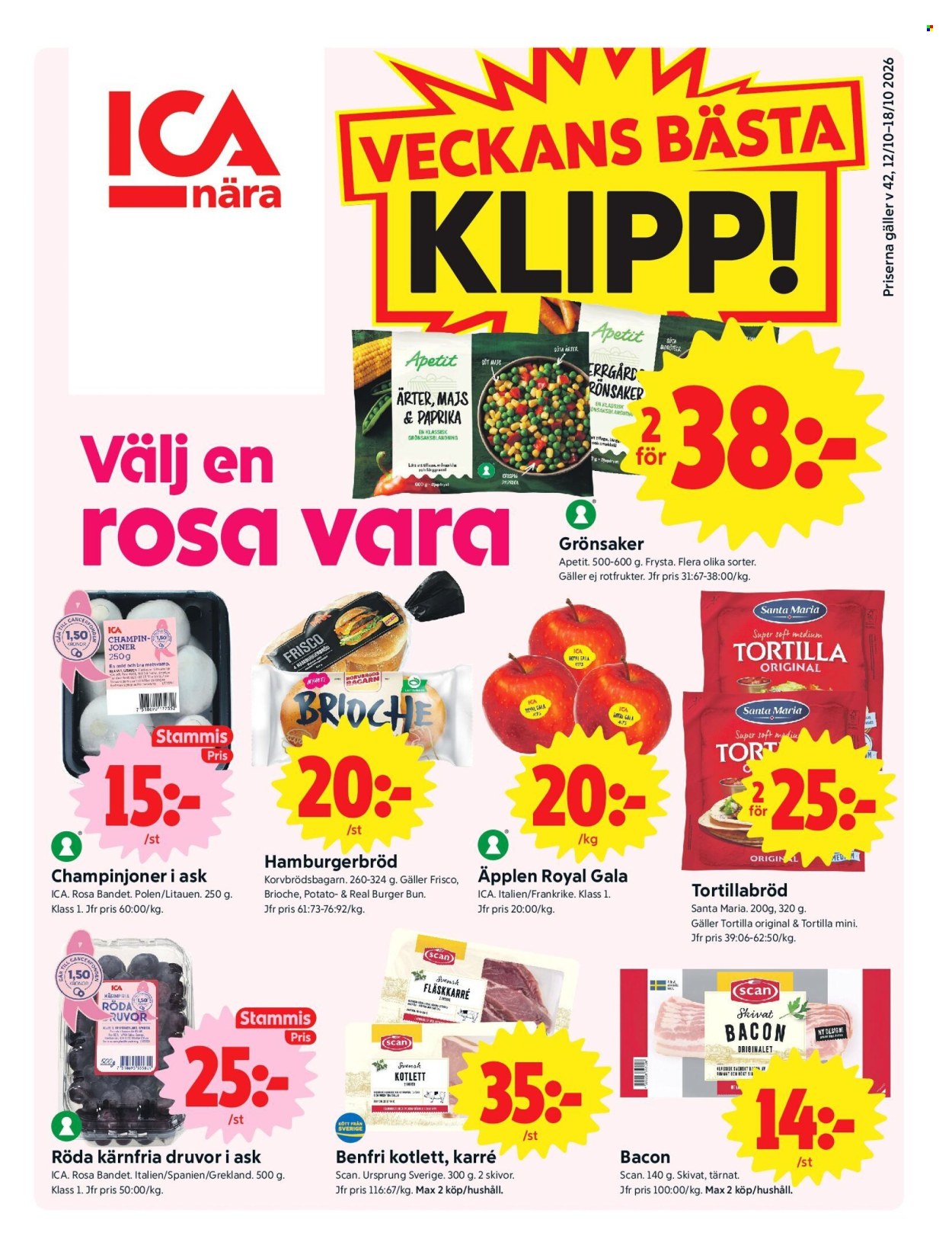 ICA reklamblad - 12/10 2026 - 18/10 2026. Sida 1