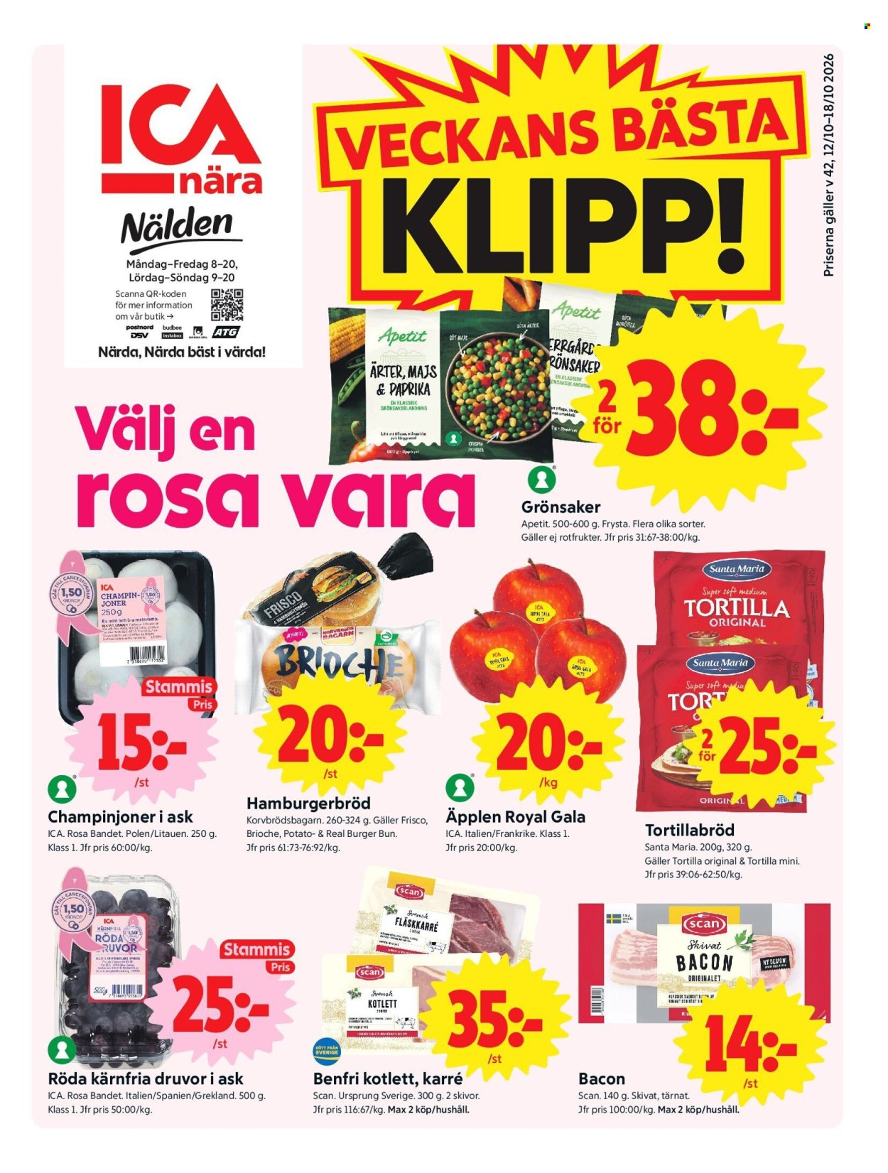 ICA reklamblad - 12/10 2026 - 18/10 2026. Sida 1