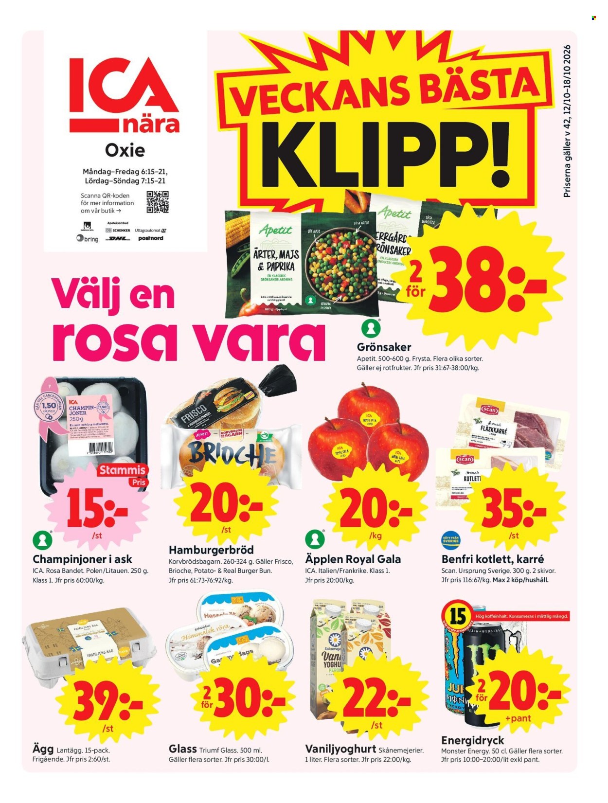 ICA reklamblad - 12/10 2026 - 18/10 2026. Sida 1