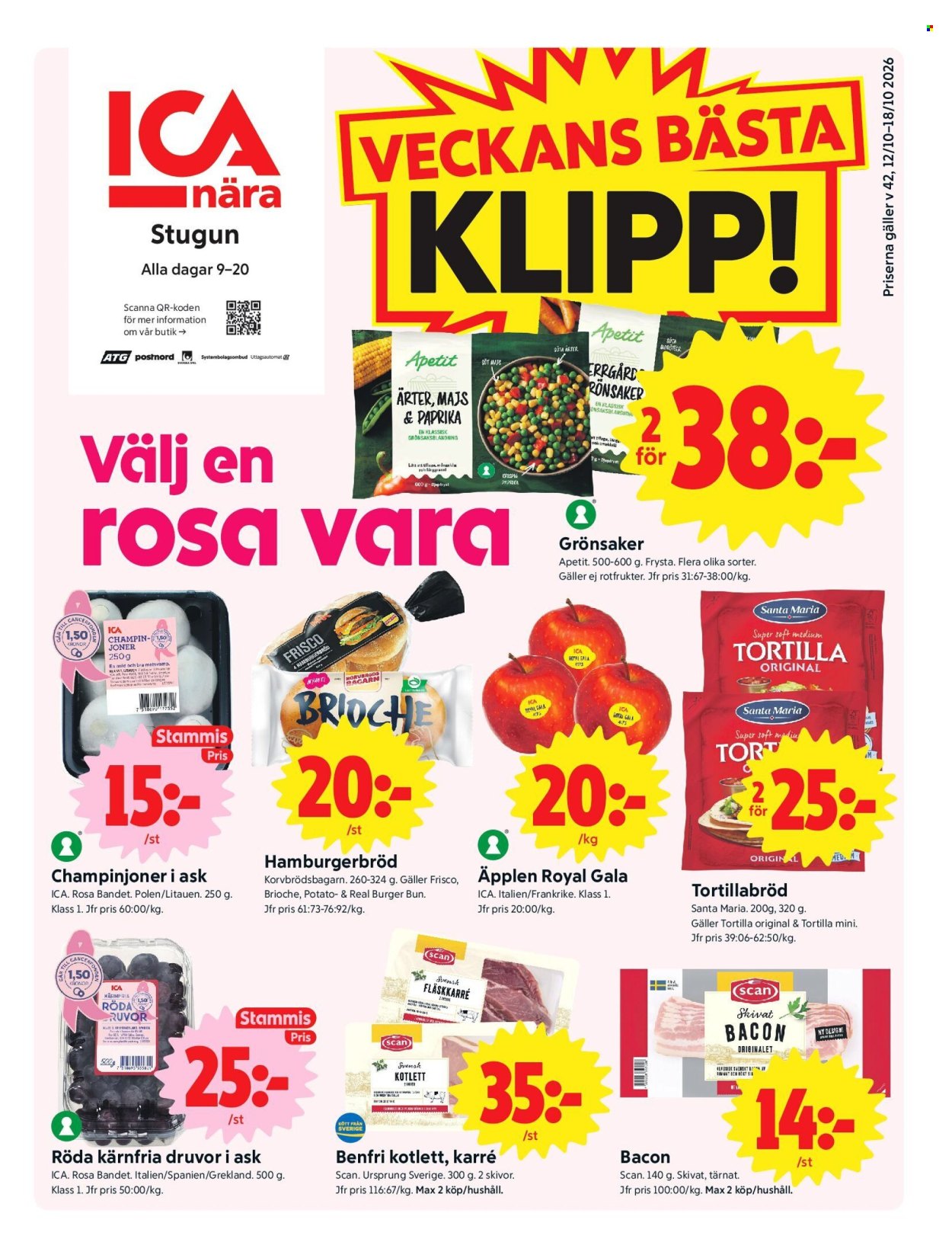 ICA reklamblad - 12/10 2026 - 18/10 2026. Sida 1