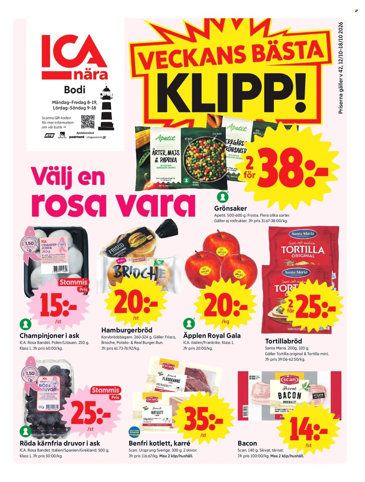 ICA reklamblad - 12/10 2026 - 18/10 2026. Sida 1