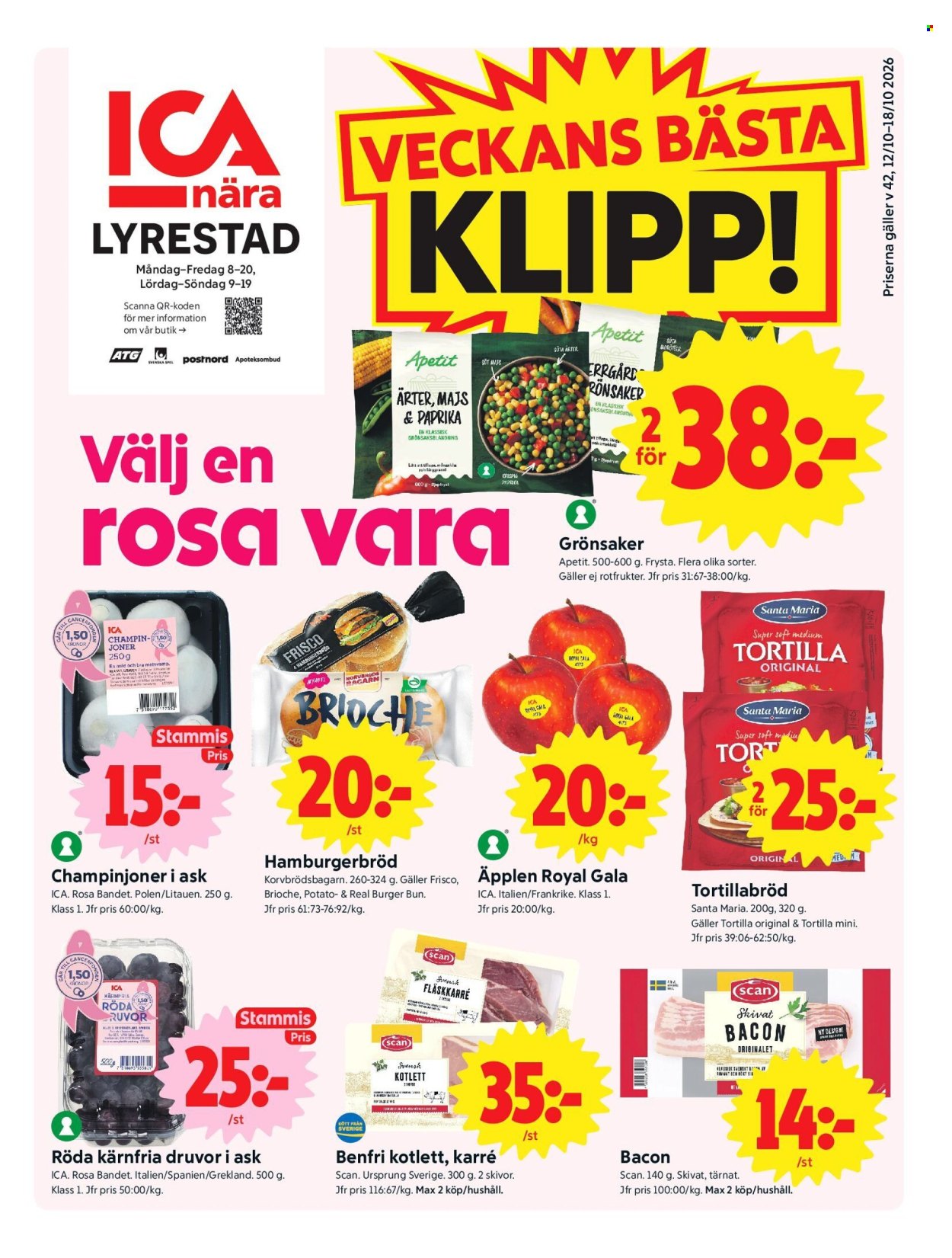 ICA reklamblad - 12/10 2026 - 18/10 2026. Sida 1