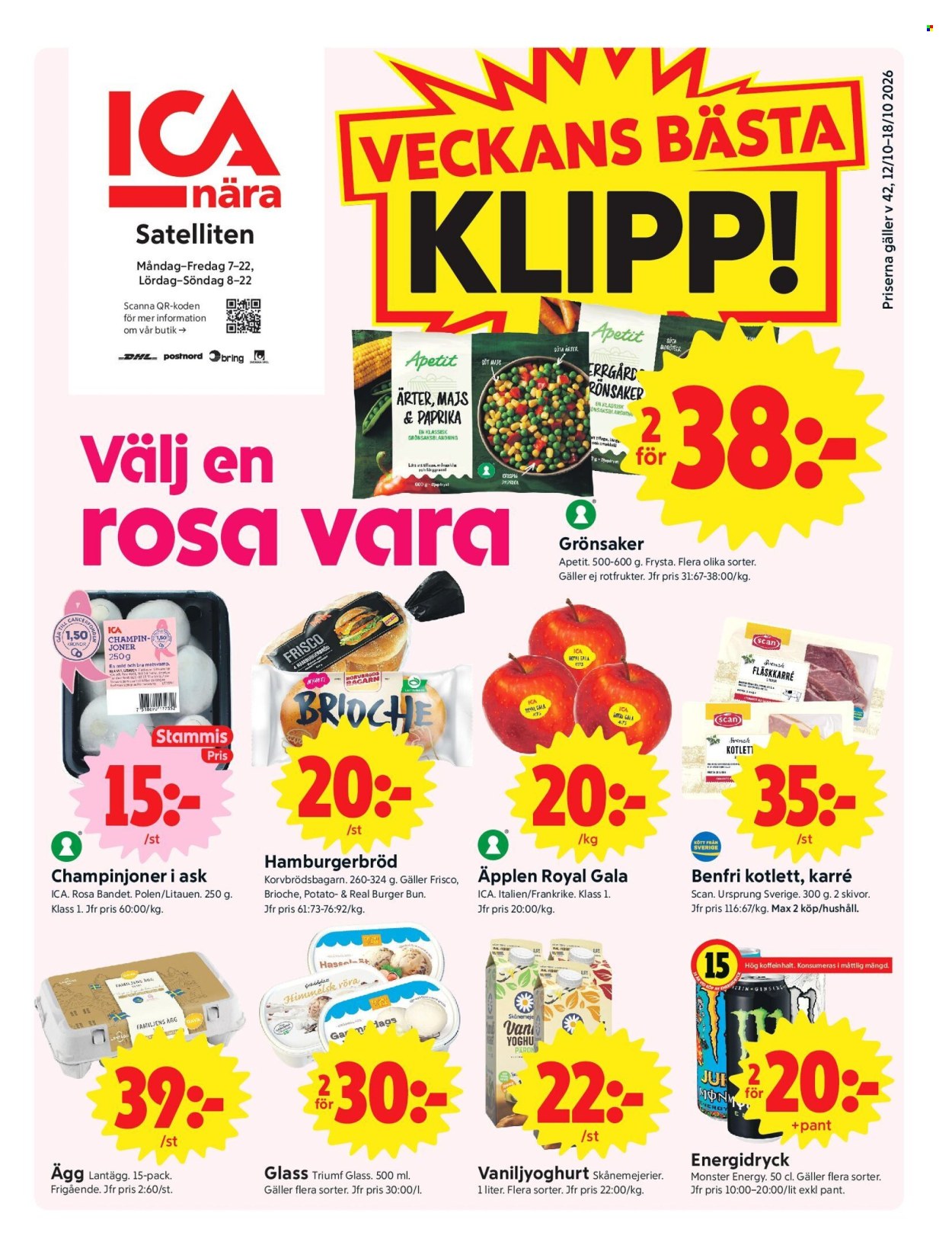 ICA reklamblad - 12/10 2026 - 18/10 2026. Sida 1