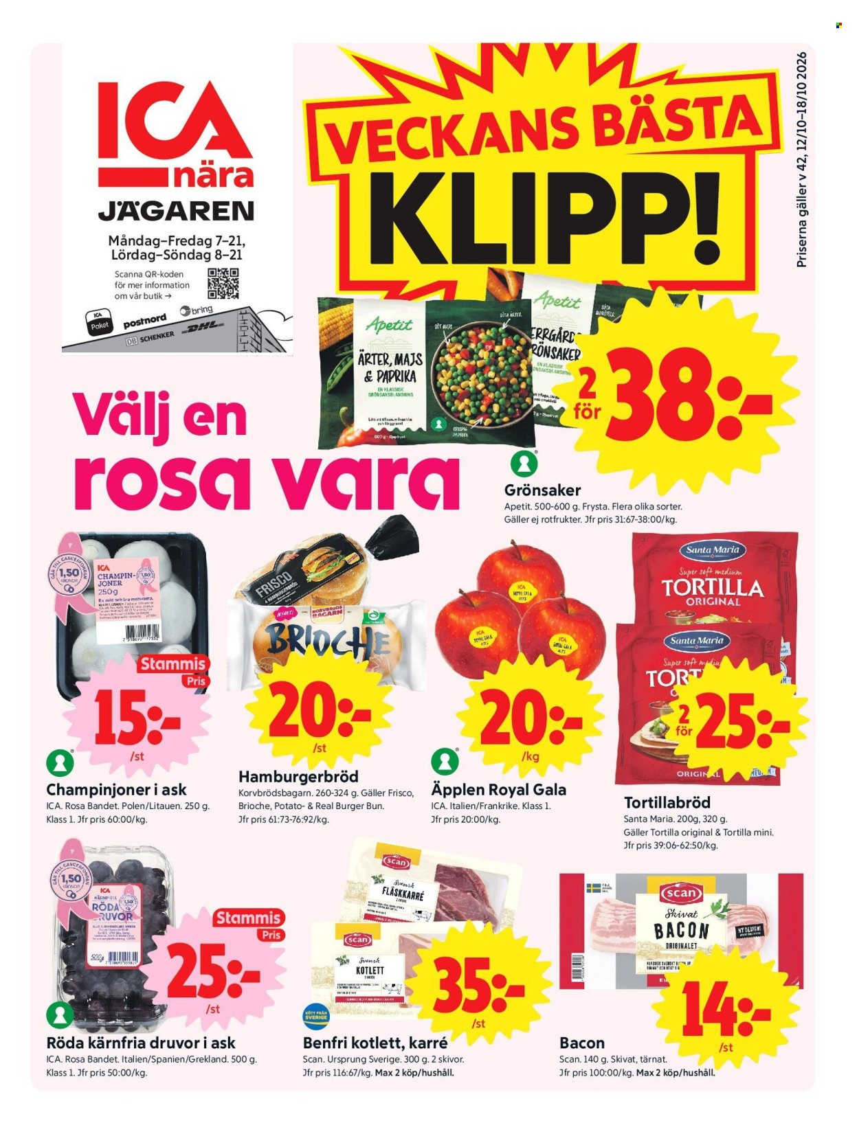 ICA reklamblad - 12/10 2026 - 18/10 2026. Sida 1