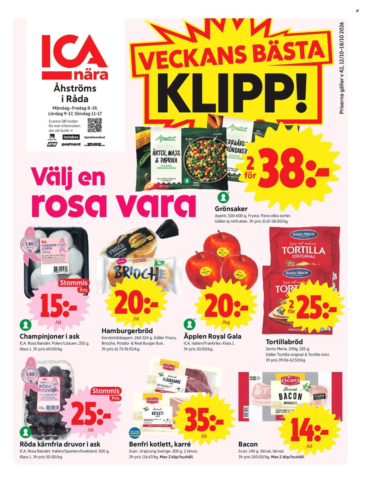 ICA reklamblad - 12/10 2026 - 18/10 2026. Sida 1