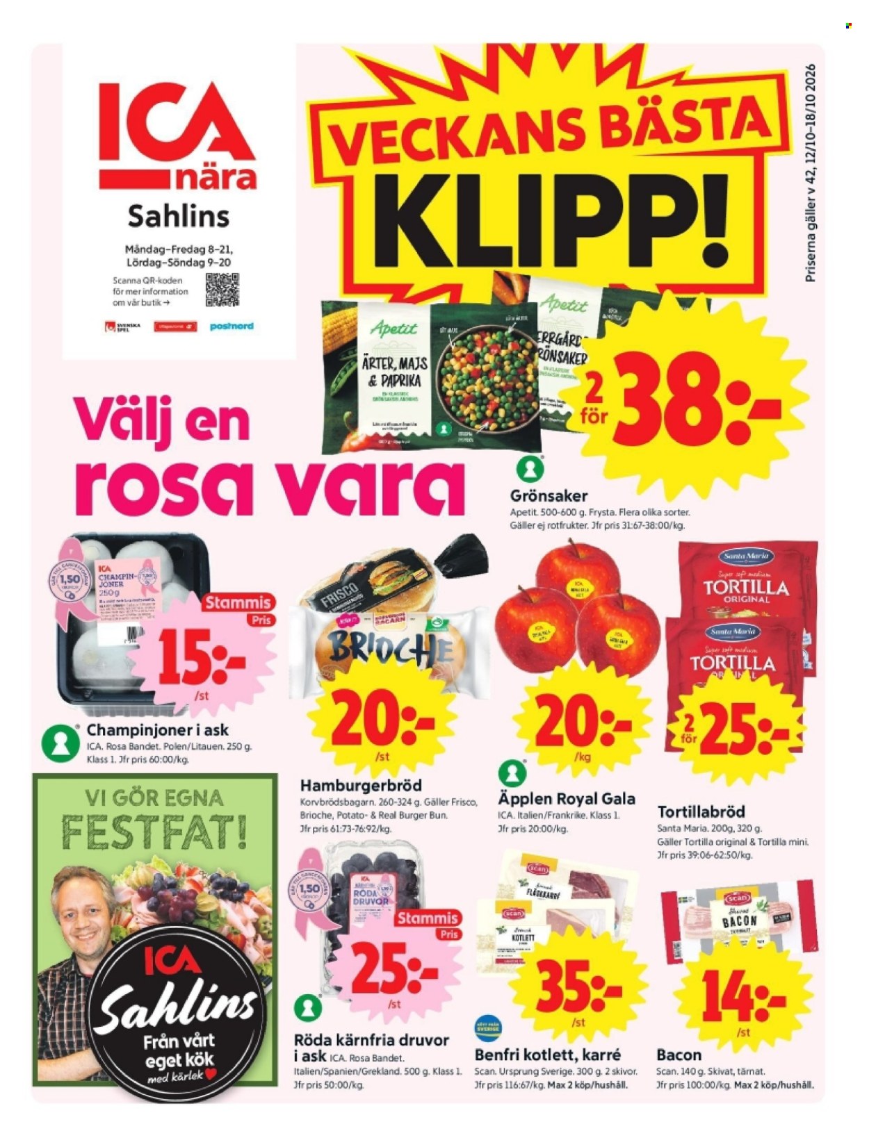 ICA reklamblad - 12/10 2026 - 18/10 2026. Sida 1