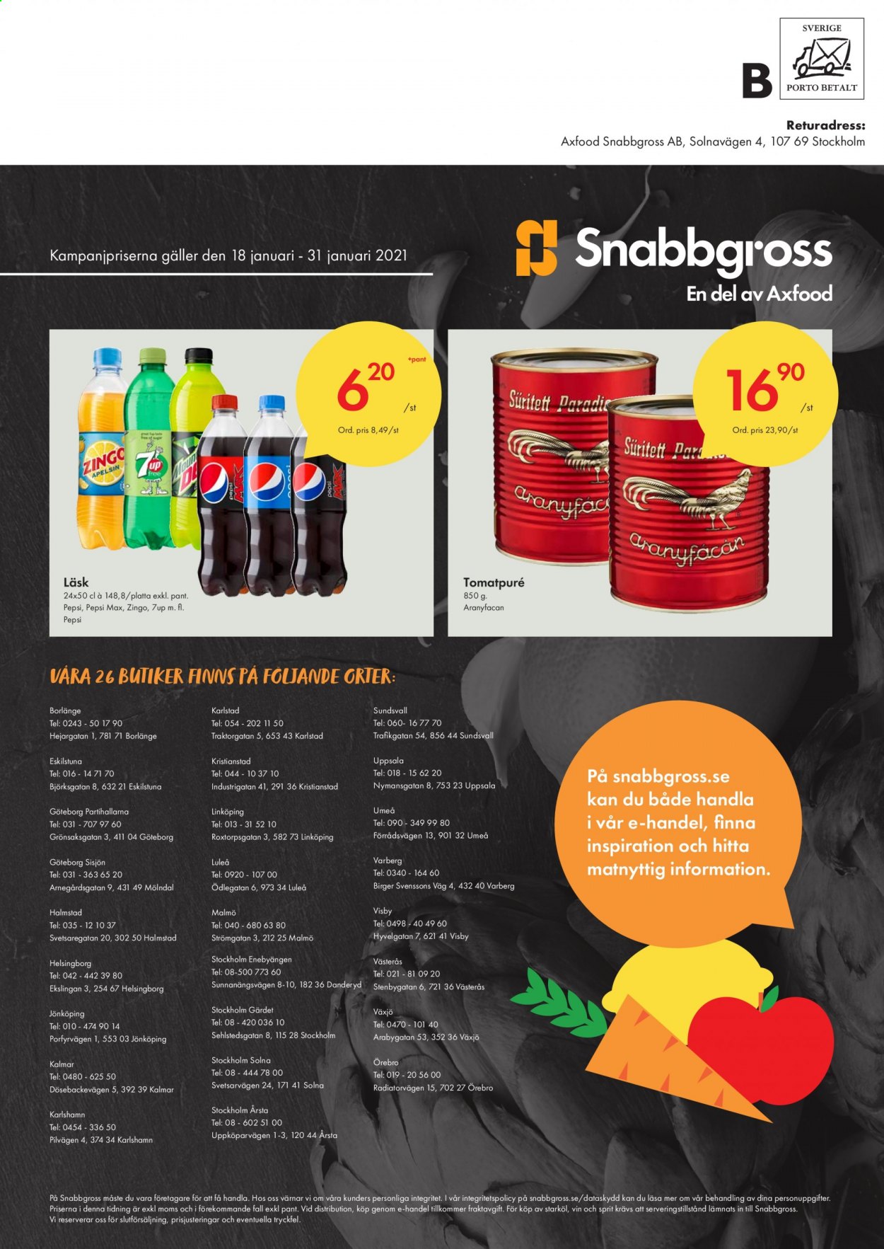 Axfood Snabbgross reklamblad - 18/1 2021 - 31/1 2021.