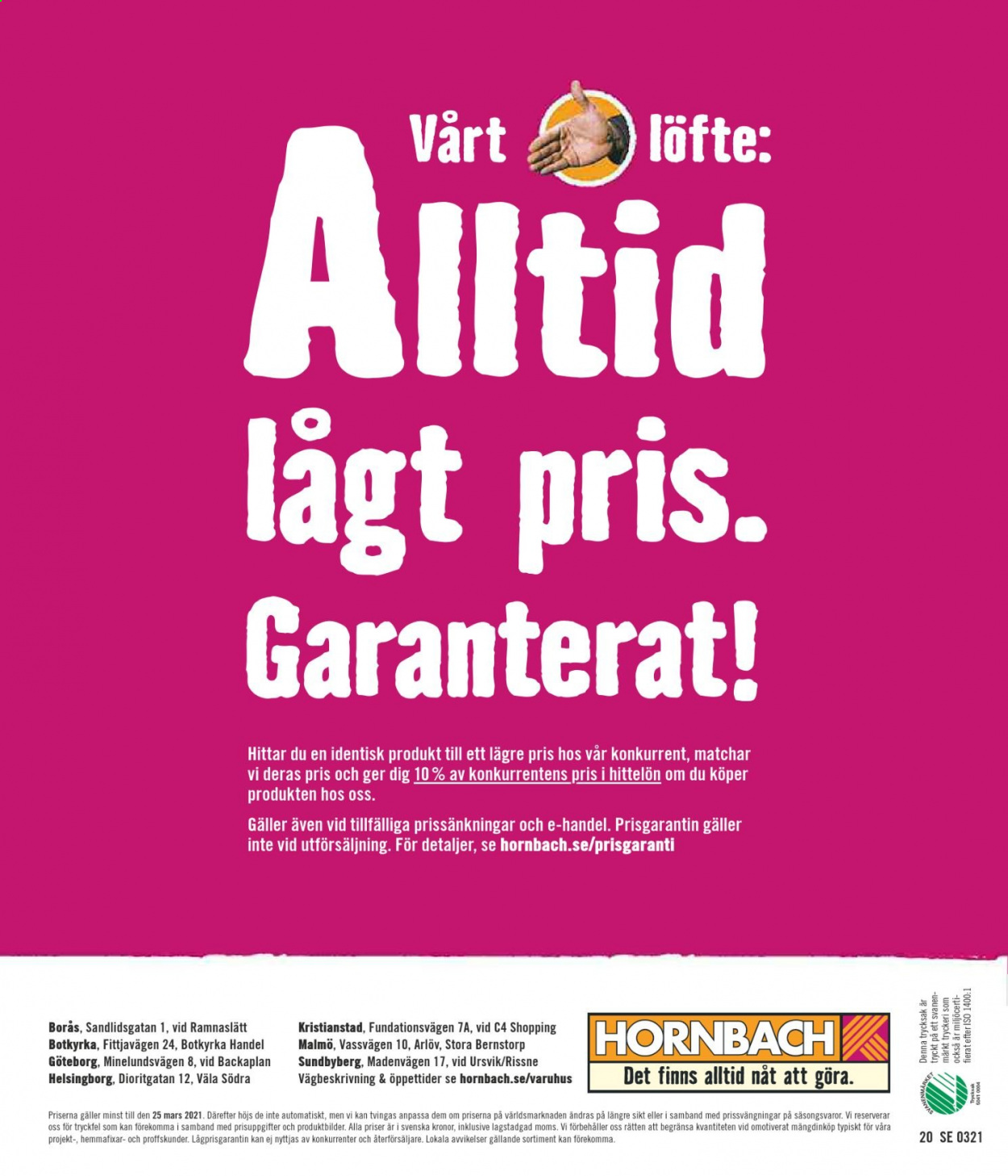 Hornbach reklamblad - 1/3 2021 - 25/3 2021.