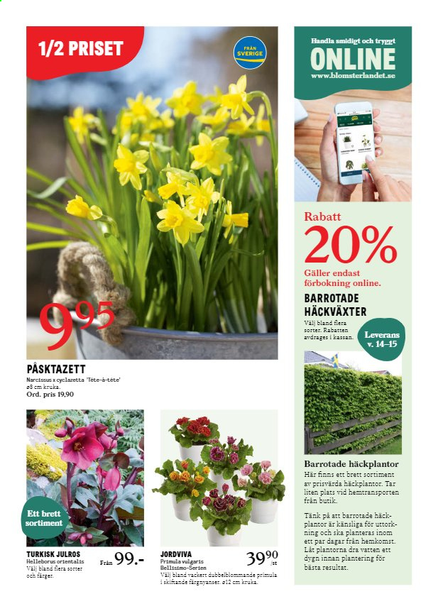 Blomsterlandet reklamblad - 1/3 2021 - 7/3 2021.