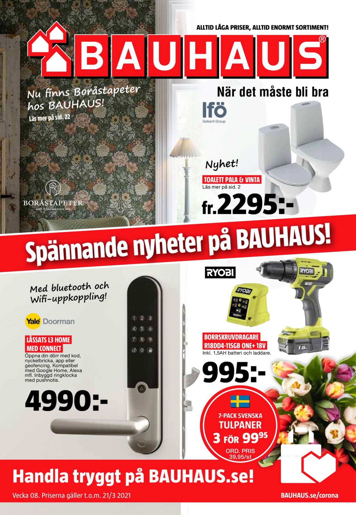 Bauhaus reklamblad - 22/2 2021 - 21/3 2021.