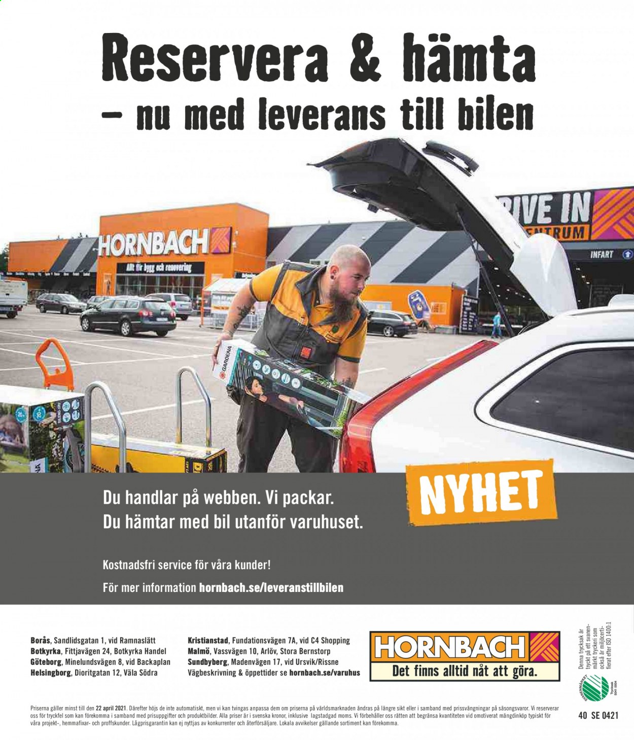 Hornbach reklamblad - 1/4 2021 - 22/4 2021.