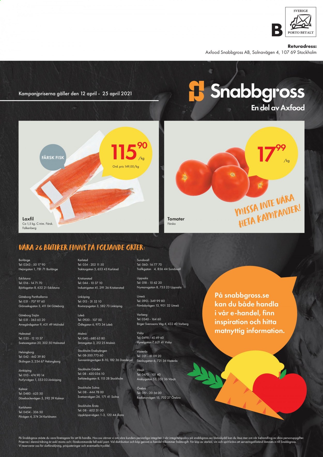 Axfood Snabbgross reklamblad - 12/4 2021 - 25/4 2021.