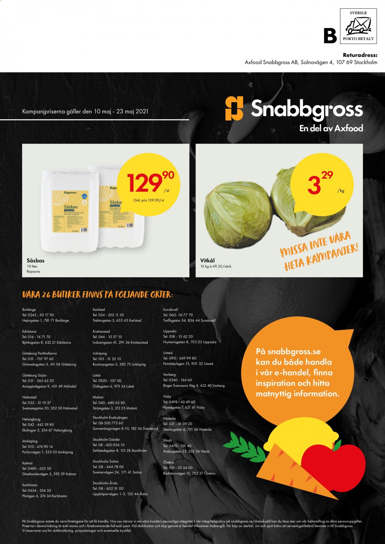 Axfood Snabbgross reklamblad - 10/5 2021 - 23/5 2021.