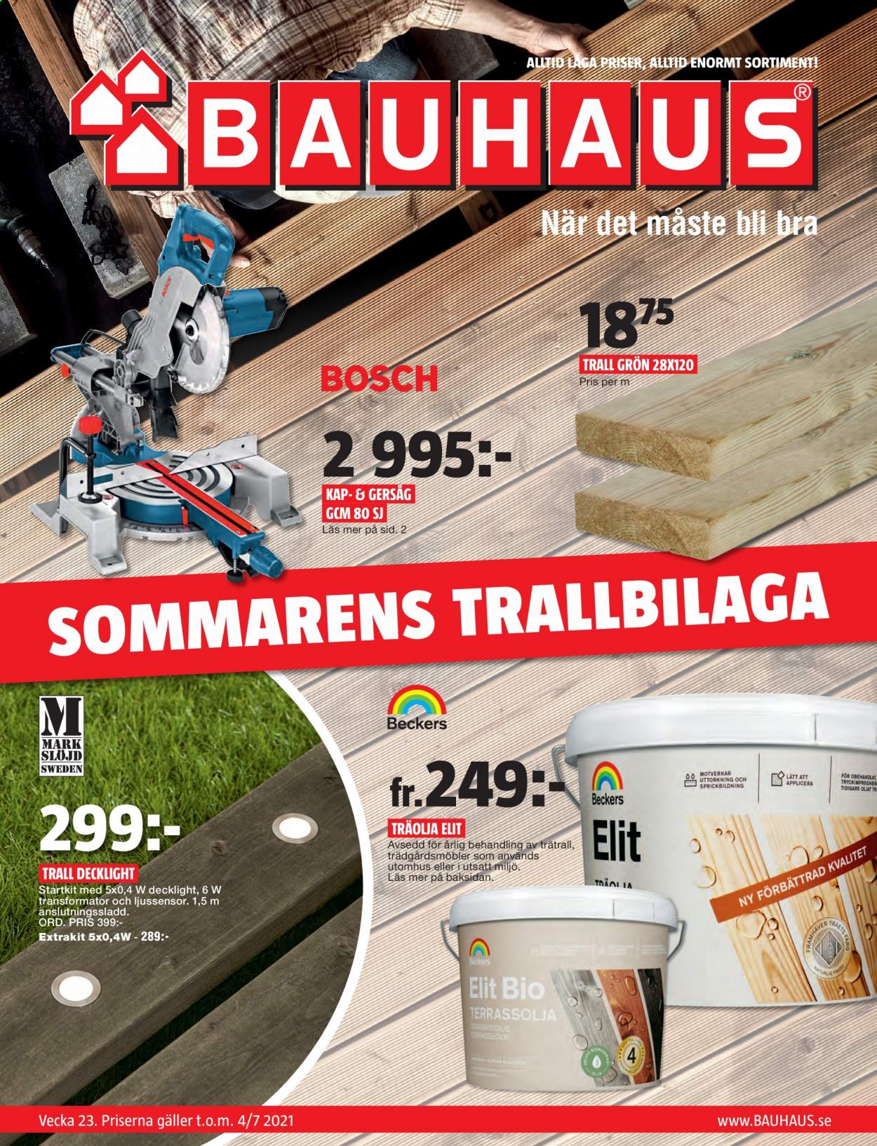 Bauhaus reklamblad - 7/6 2021 - 4/7 2021.