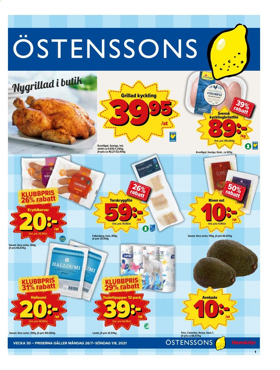 Östenssons reklamblad - 26/7 2021 - 1/8 2021.
