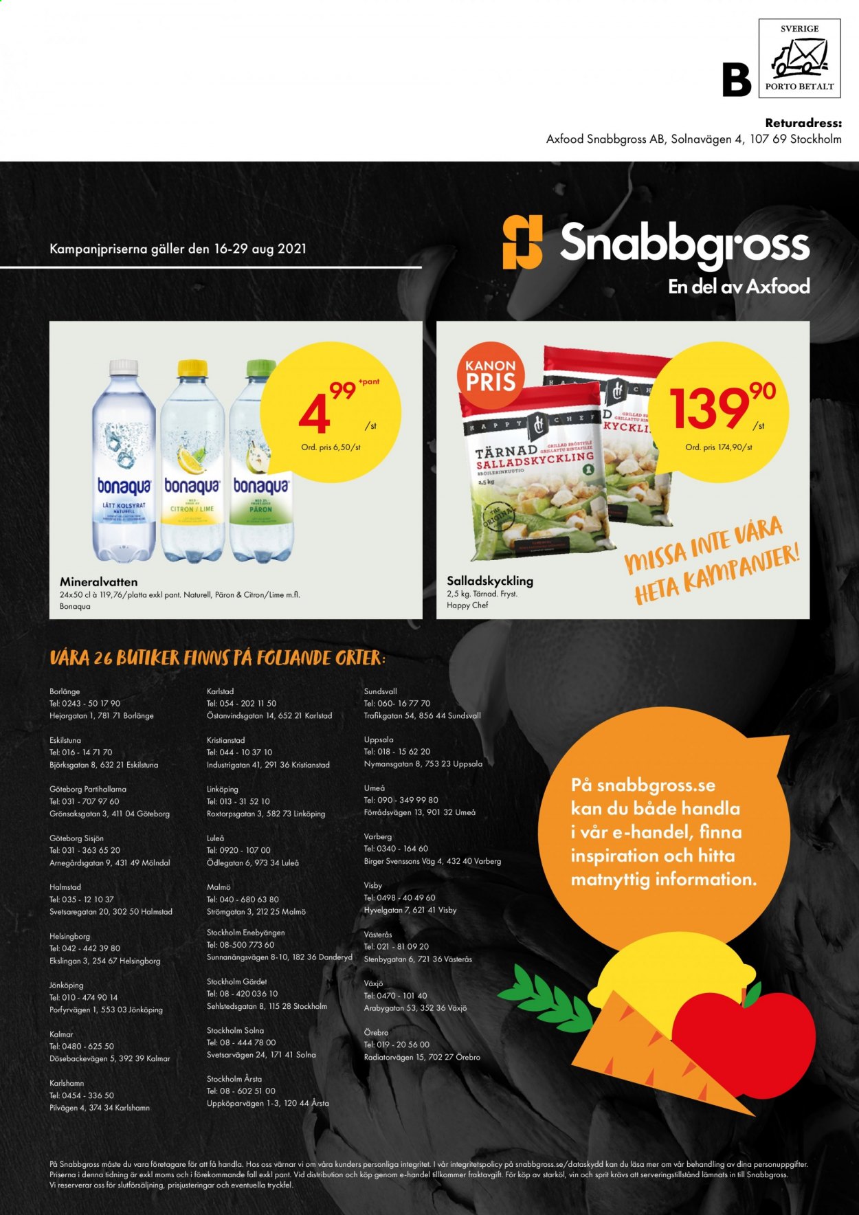 Axfood Snabbgross reklamblad - 16/8 2021 - 29/8 2021.