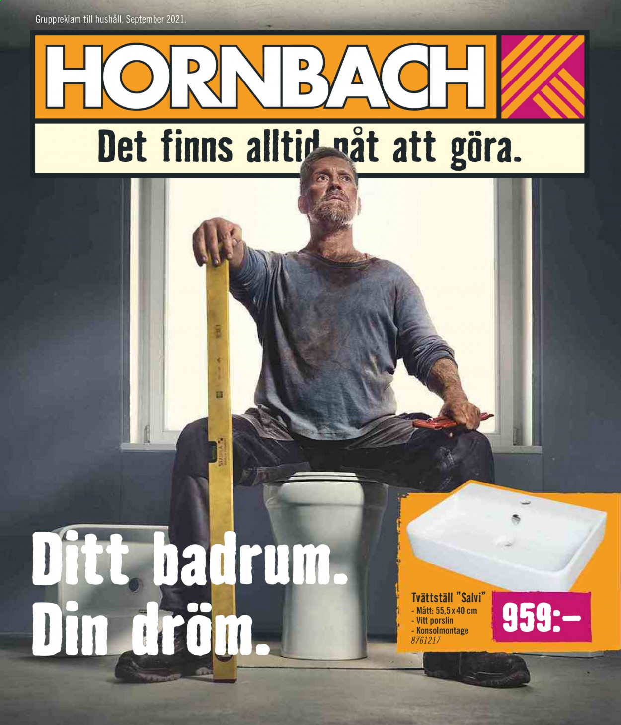Hornbach reklamblad - 27/8 2021 - 22/9 2021.