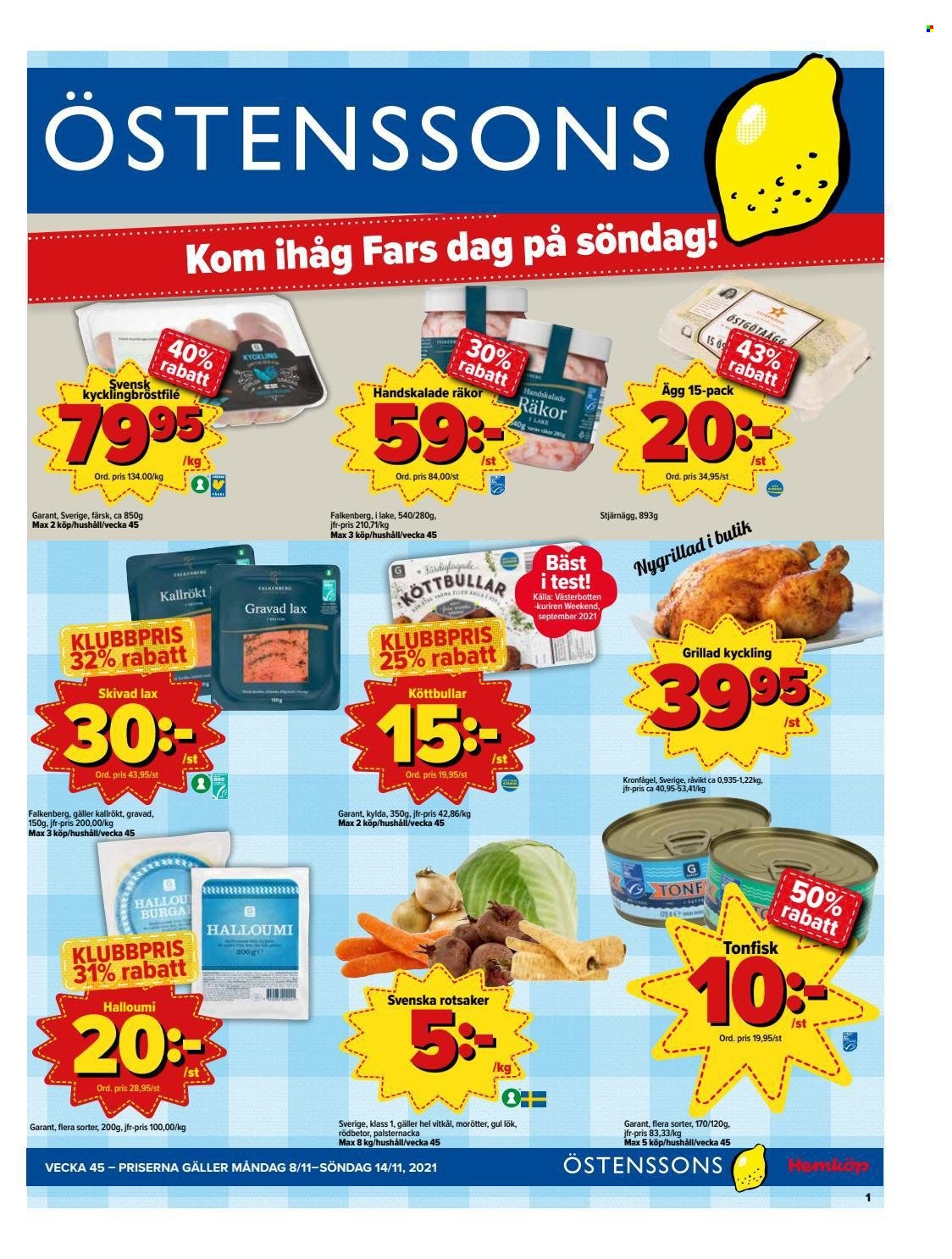 Östenssons reklamblad - 8/11 2021 - 14/11 2021.