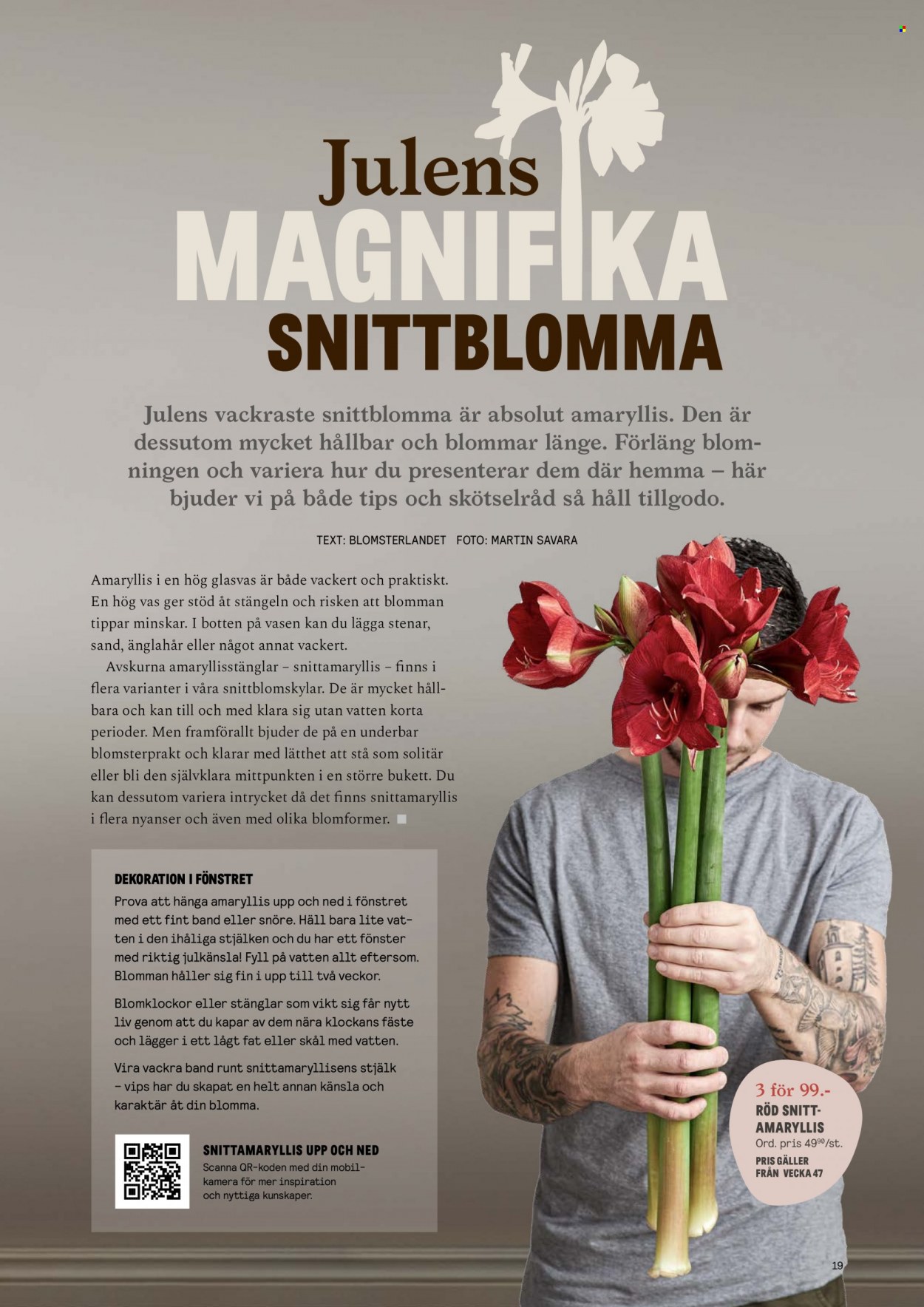 Blomsterlandet reklamblad.