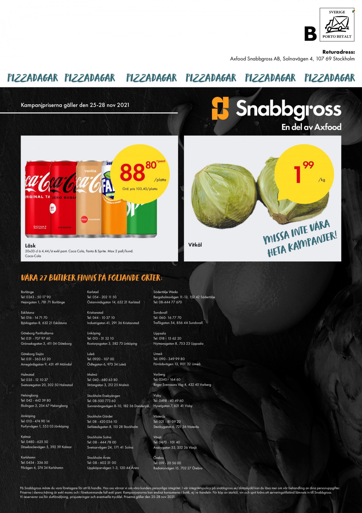 Axfood Snabbgross reklamblad - 25/11 2021 - 28/11 2021.