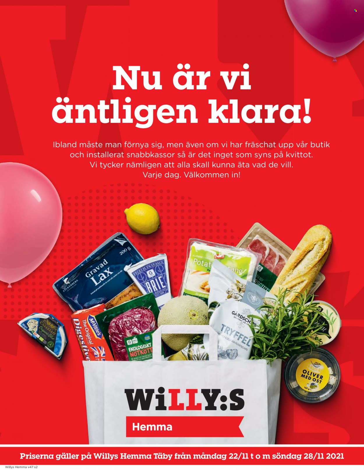 Willys reklamblad - 22/11 2021 - 28/11 2021.