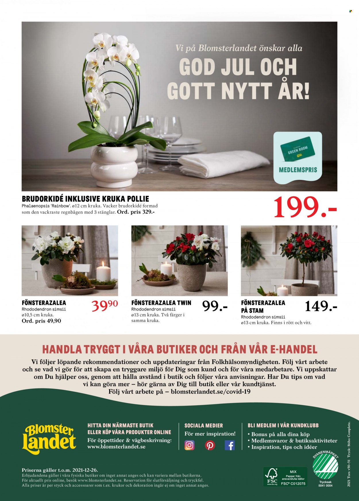 Blomsterlandet reklamblad - 16/12 2021 - 26/12 2021.