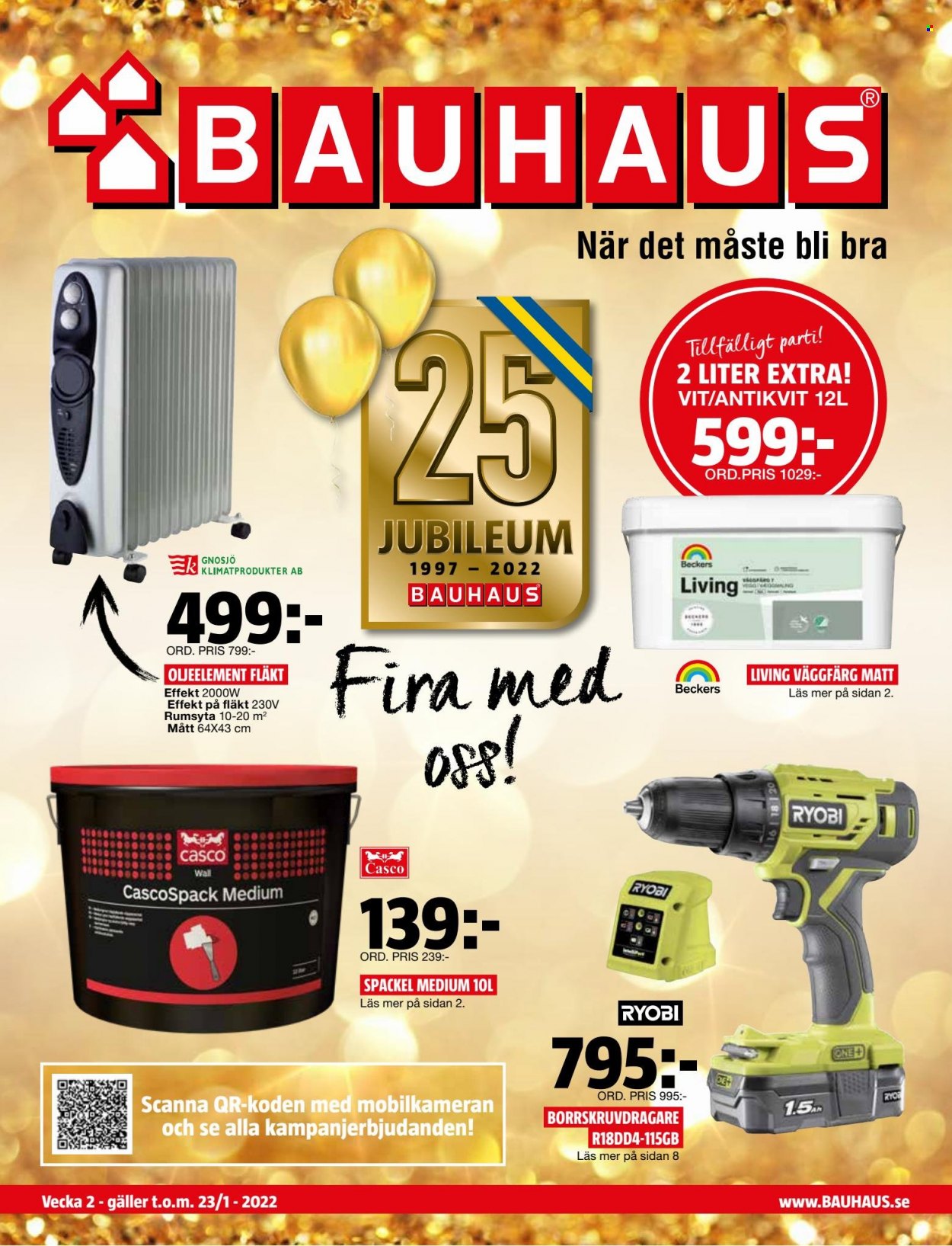 Bauhaus reklamblad - 17/1 2022 - 23/1 2022.