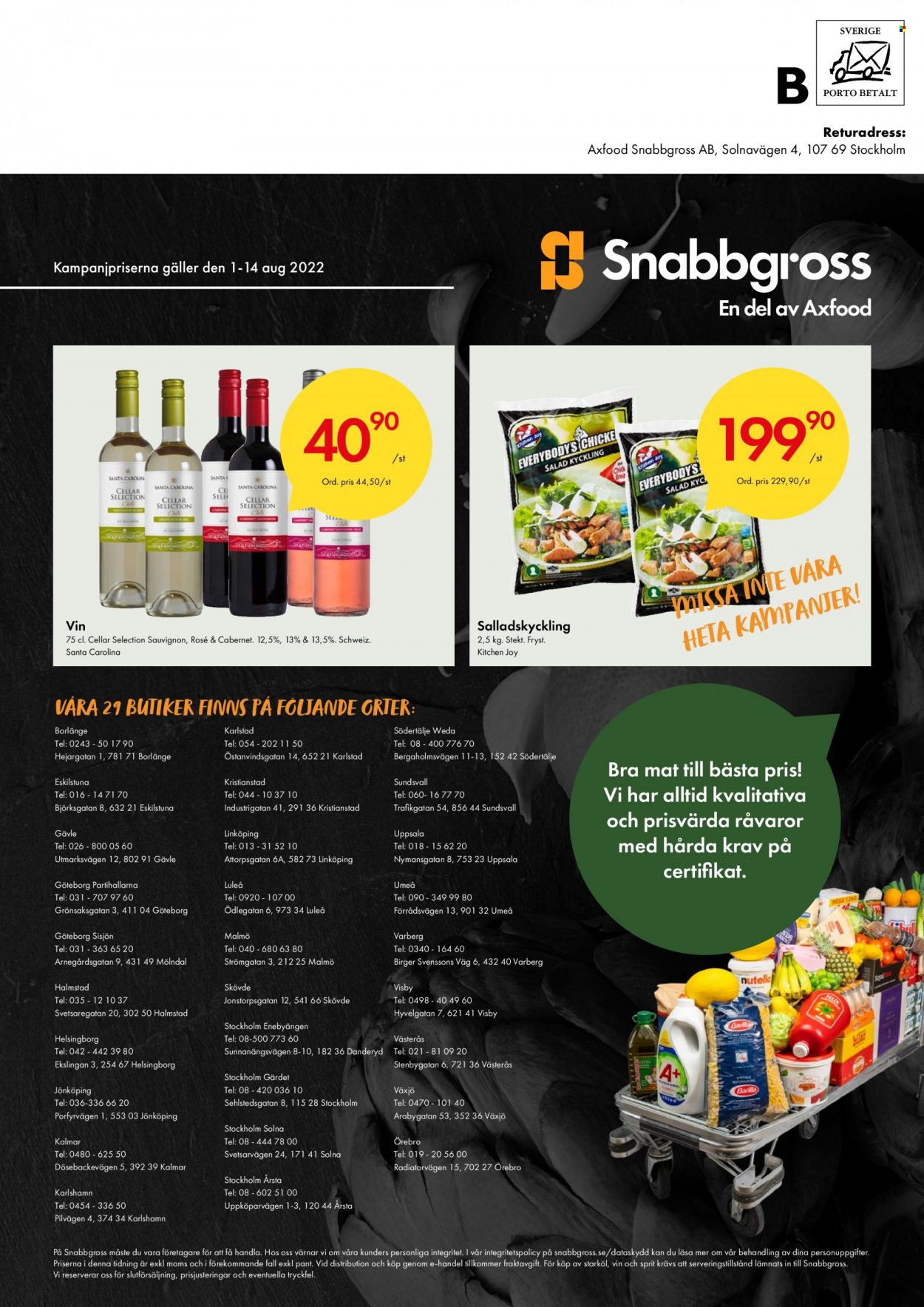 Axfood Snabbgross reklamblad - 1/8 2022 - 14/8 2022.