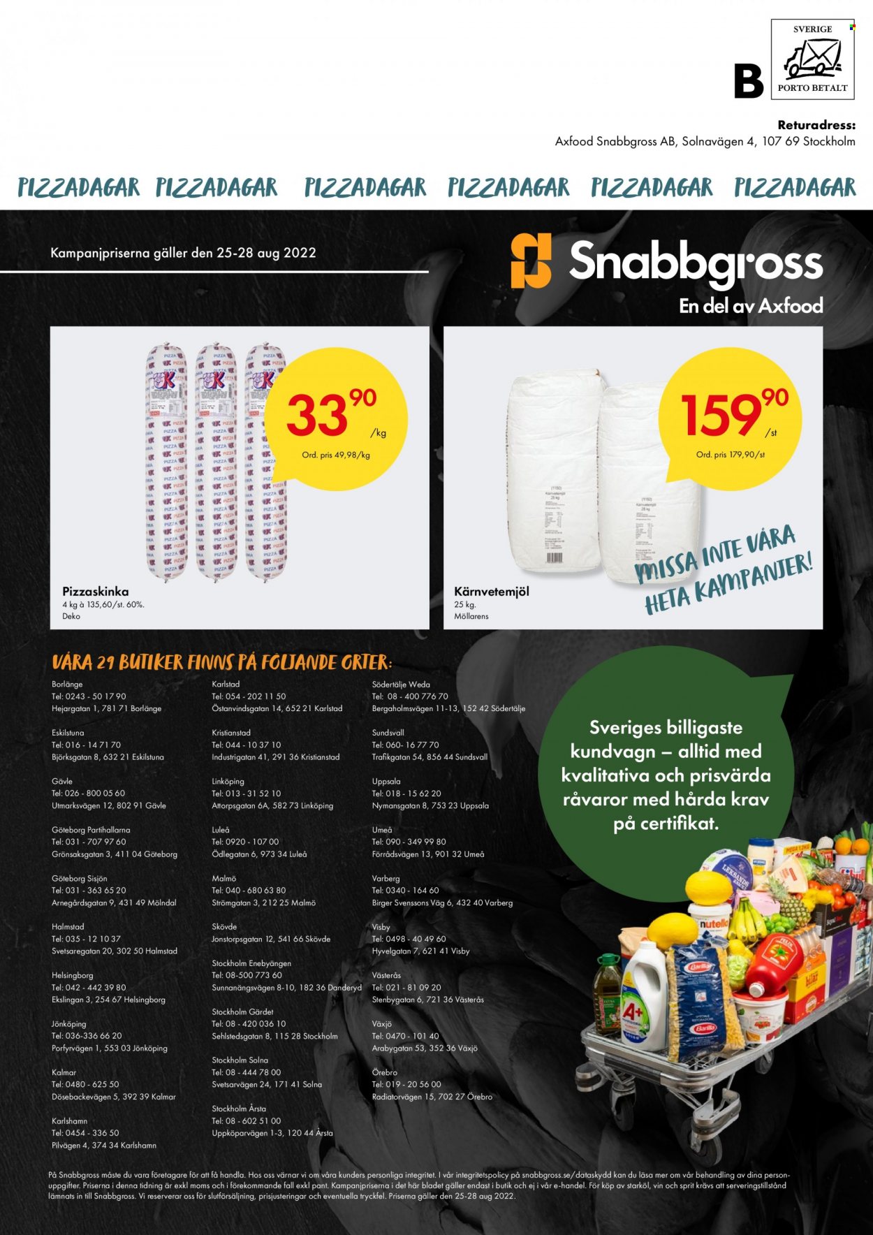 Axfood Snabbgross reklamblad - 25/8 2022 - 28/8 2022.