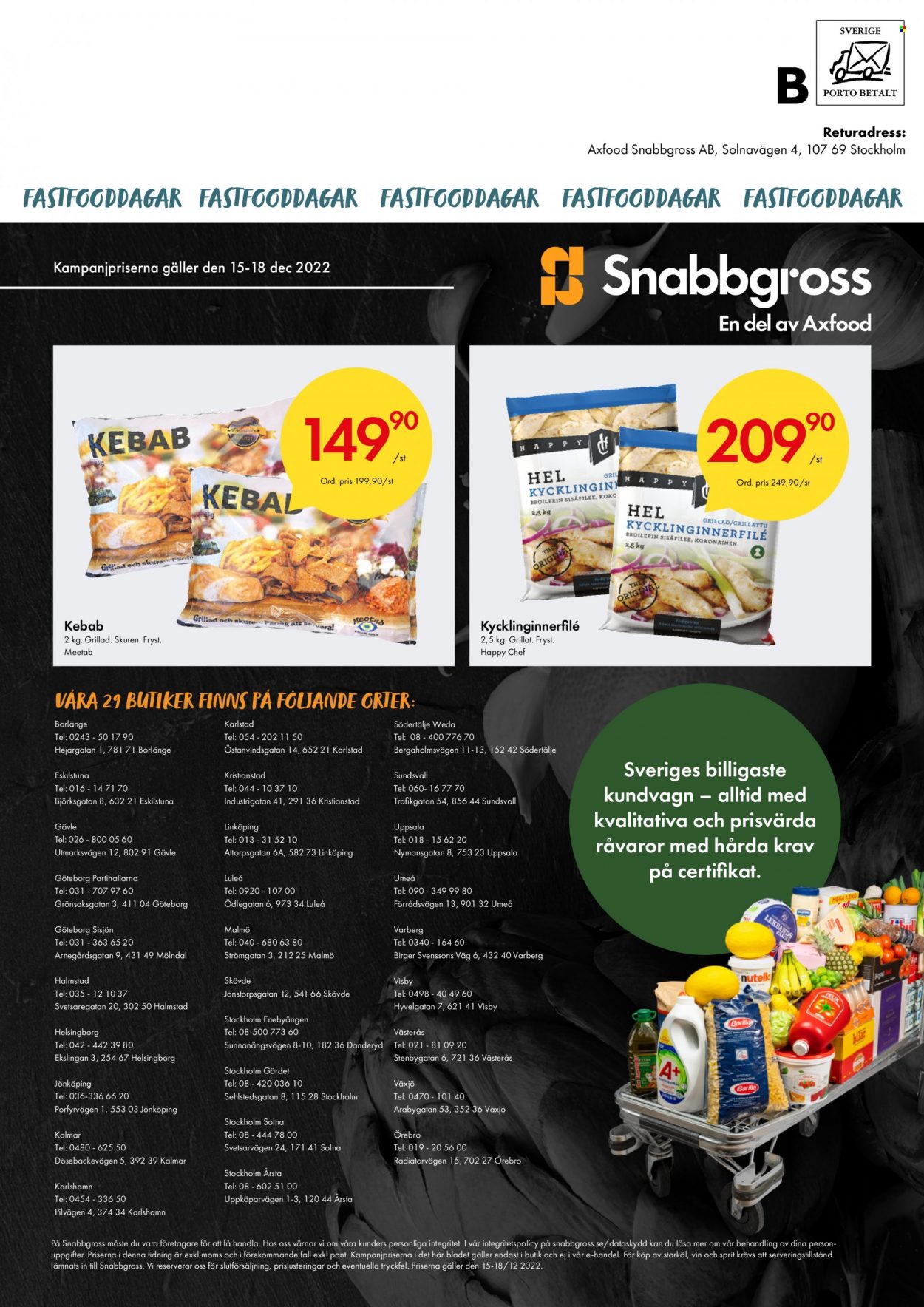 Axfood Snabbgross reklamblad - 15/12 2022 - 18/12 2022.
