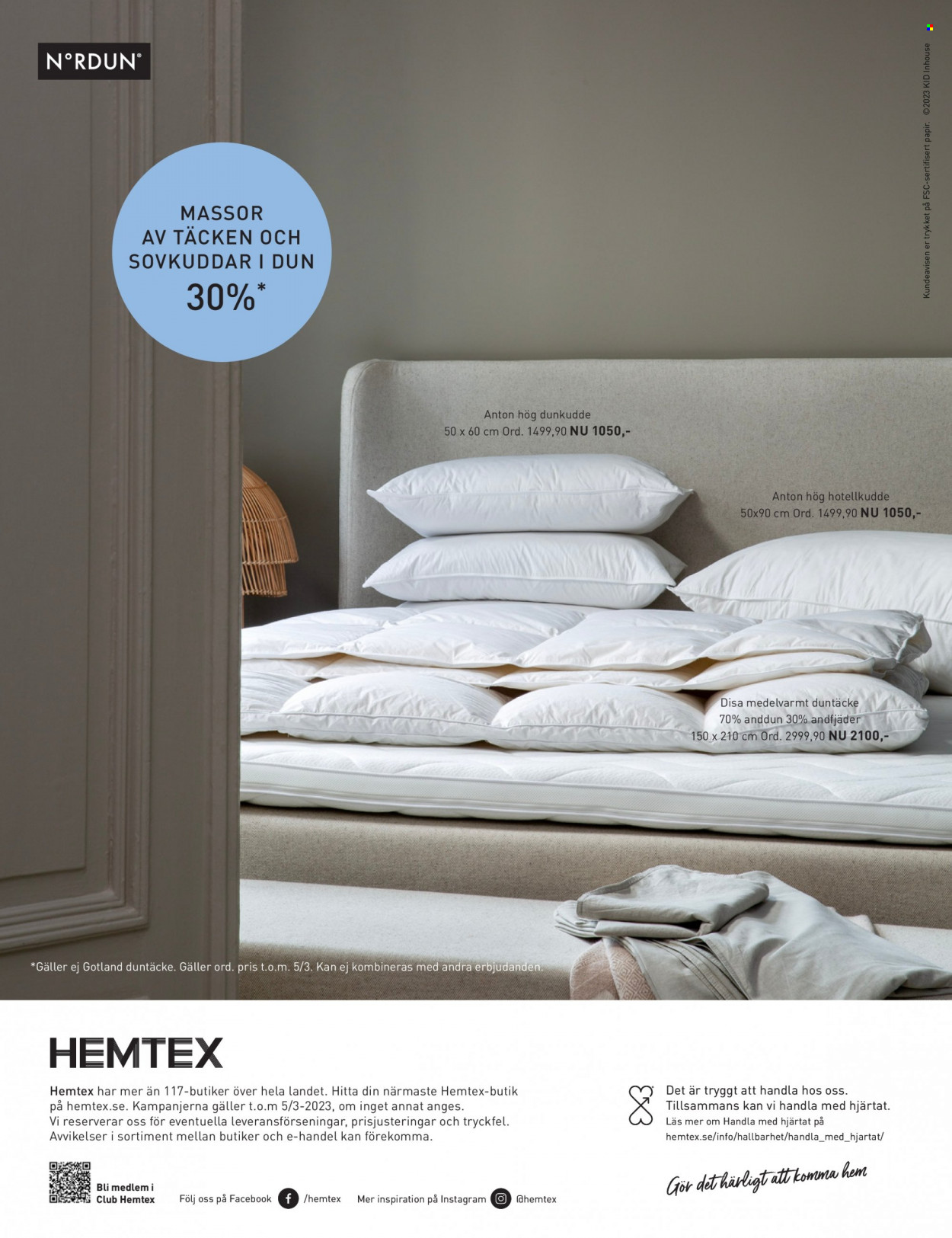 Hemtex reklamblad - 6/2 2023 - 5/3 2023.