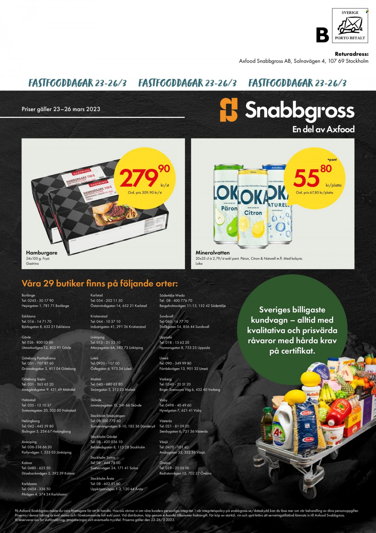 Axfood Snabbgross reklamblad - 23/3 2023 - 26/3 2023.