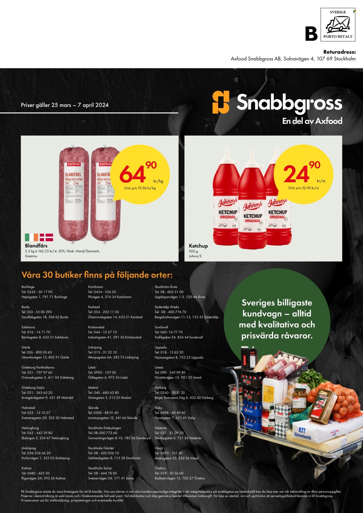 Axfood Snabbgross reklamblad - 25/3 2024 - 7/4 2024.